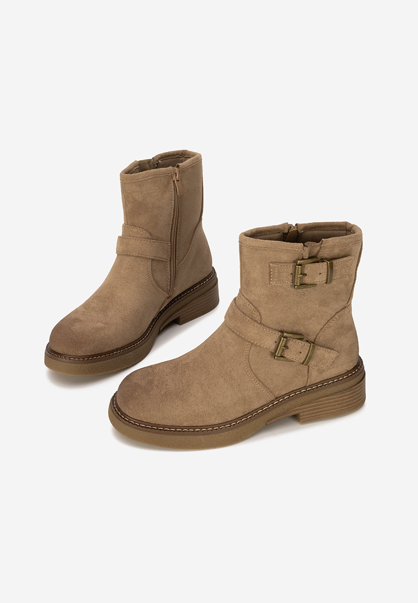 Khaki dámské polokozačky Isabellia
