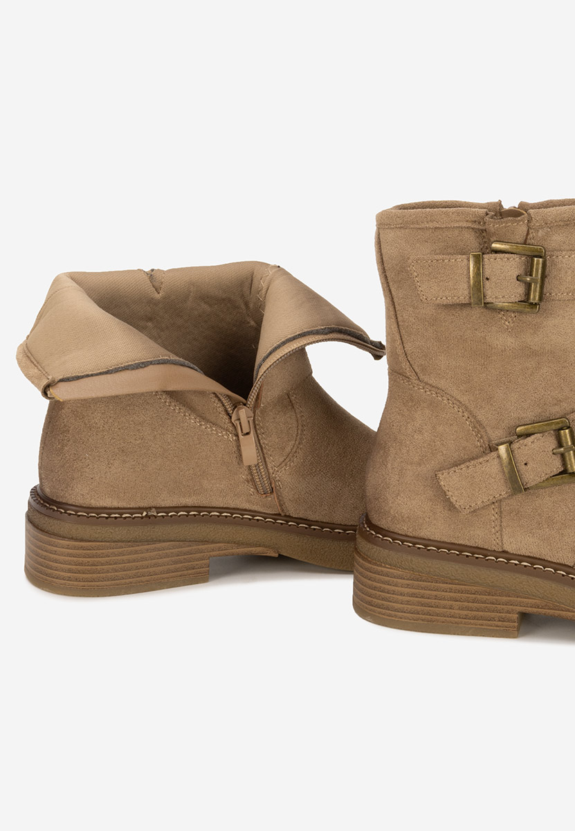 Khaki dámské polokozačky Isabellia