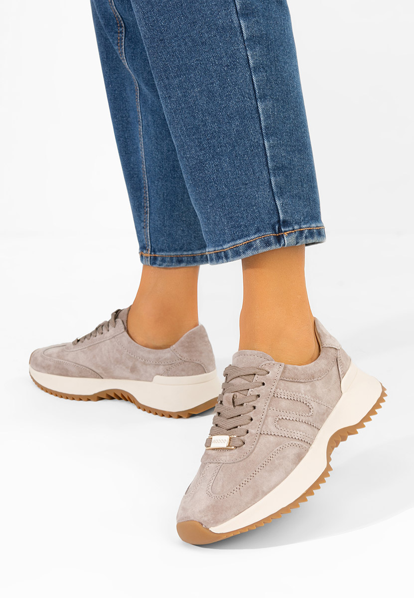 Hnedé kožené dámské sneakersy Sevrona V2