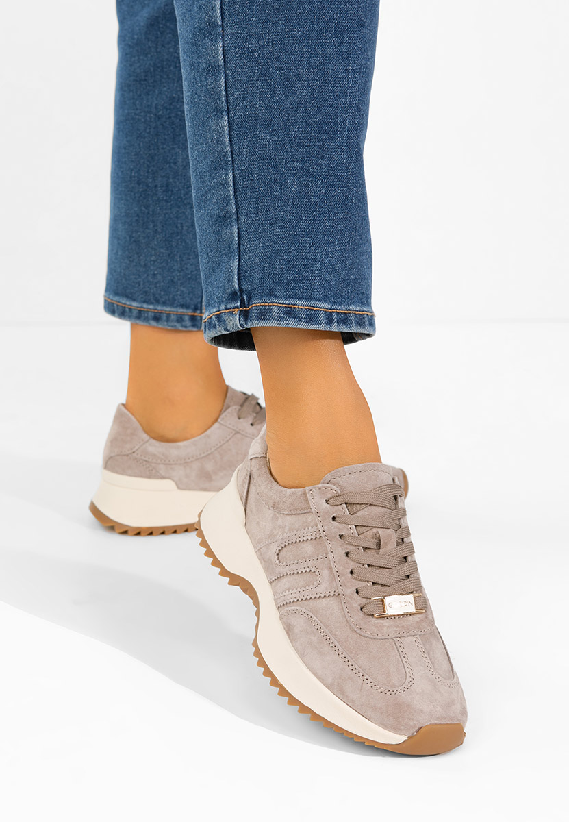 Hnedé kožené dámské sneakersy Sevrona V2